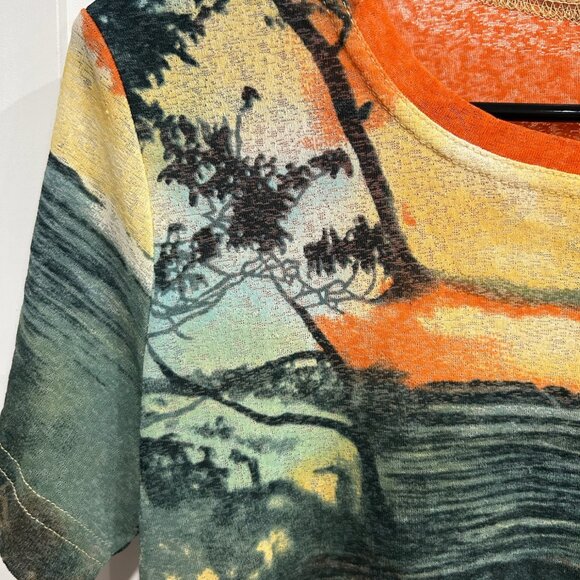 Nino Wong California Scenic Graphic Print Medium T-Shirt Multicolor Relaxed Fit - Picture 4 of 8